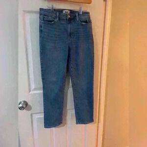Paige Hoxton  slim crop womens size 30 straight leg medium wash denim jeans